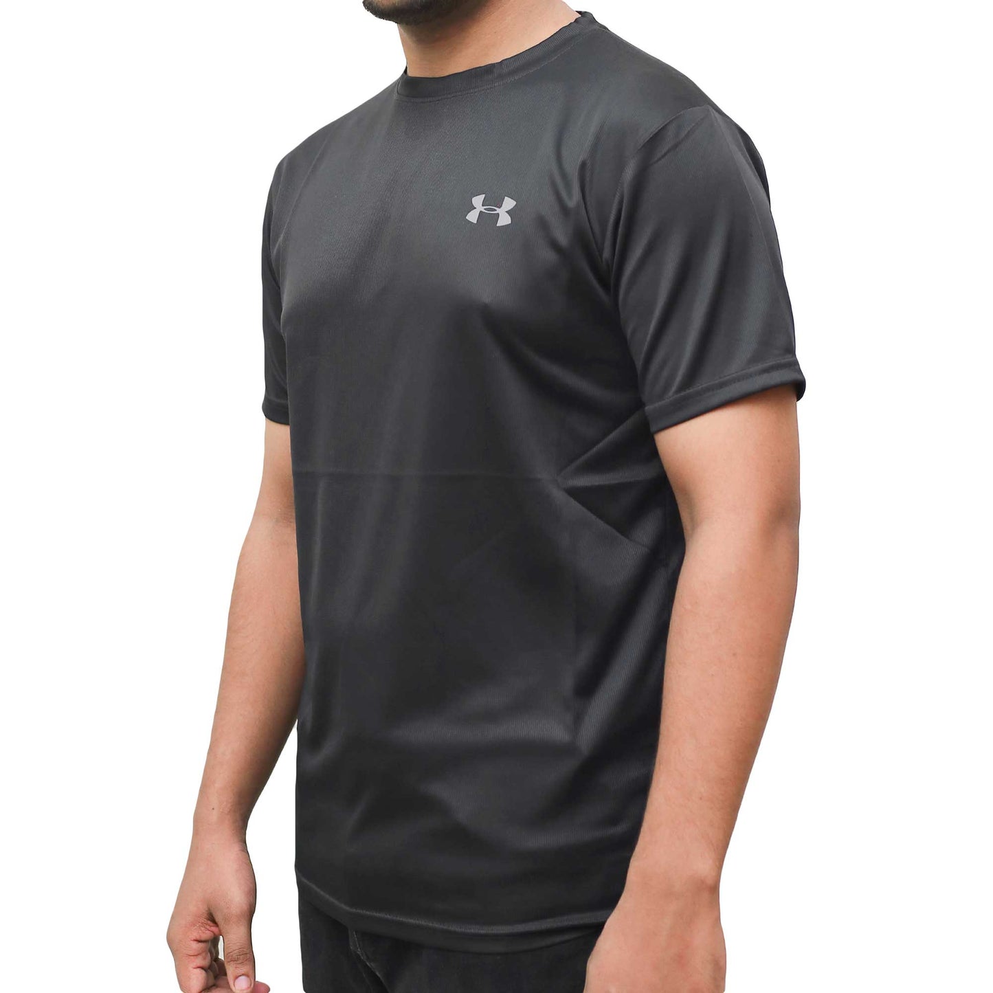 UA Dri-Fit Moisture Wicking Round Neck T-Shirt Black