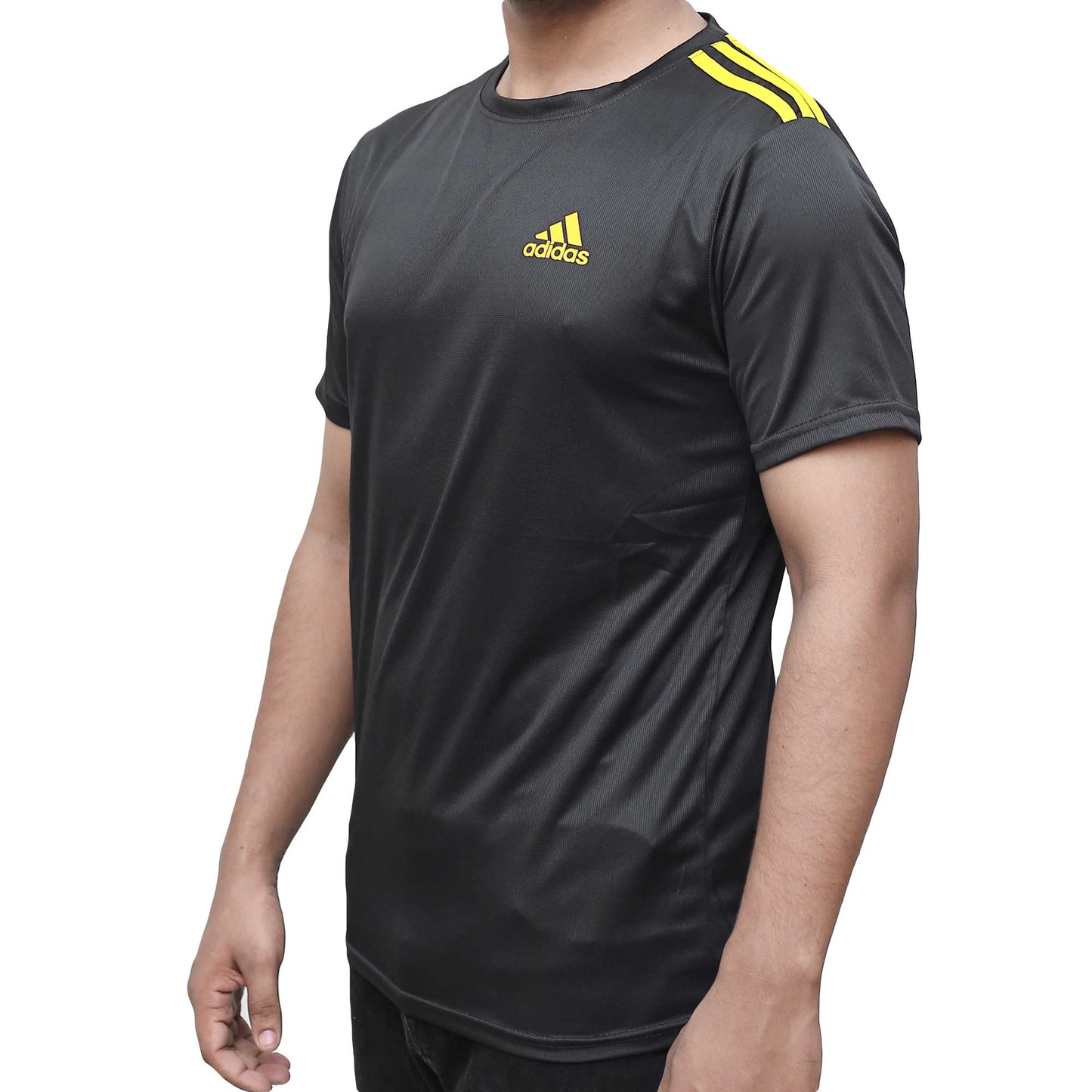 Adi Dri-Fit Moisture Wicking Round Neck T-Shirt Black