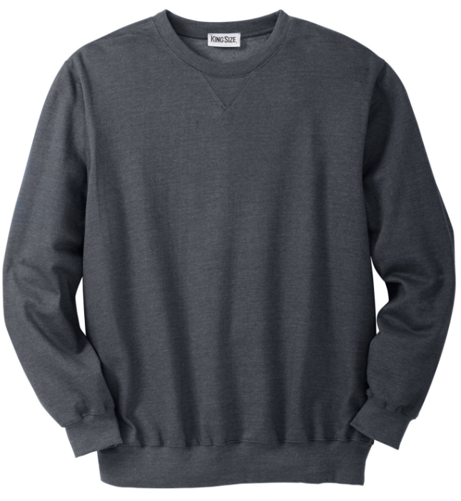 Kingsize Fleece Crewneck Sweatshirt Charcoal Grey