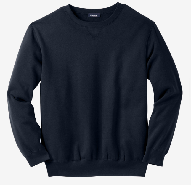 Kingsize Fleece Crewneck Sweatshirt Navy Blue