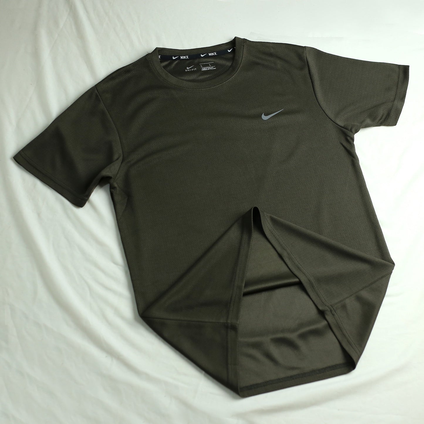 NK Dri-Fit Moisture Wicking Round Neck T-Shirt Brown Br-7131