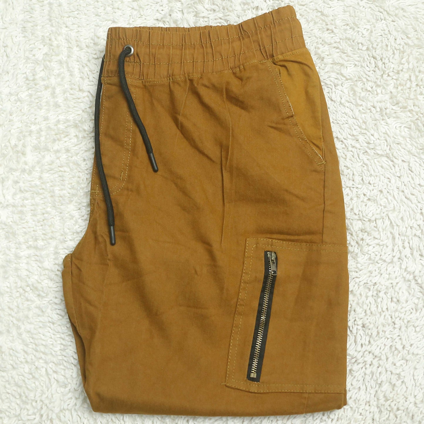 SS - Six Pocket Zipper Cargo Jogger Pants (Men) - Camel