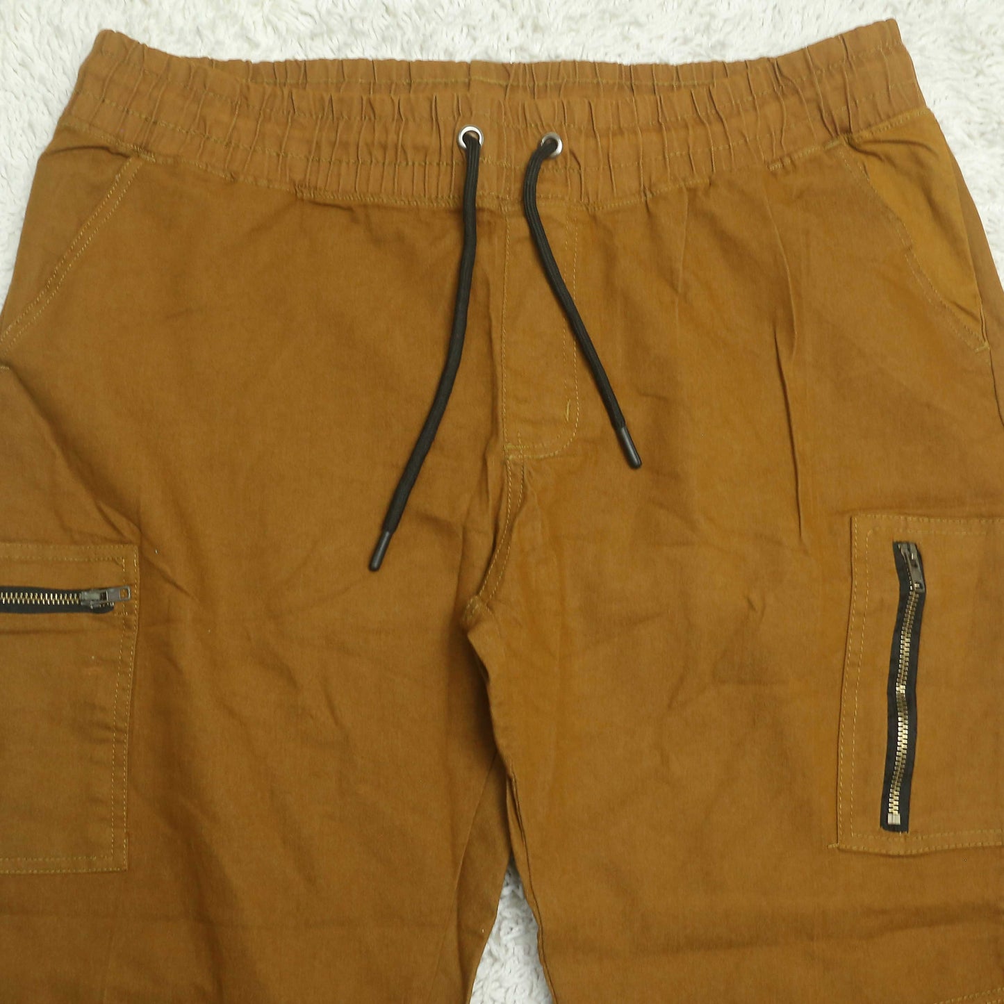 SS - Six Pocket Zipper Cargo Jogger Pants (Men) - Camel