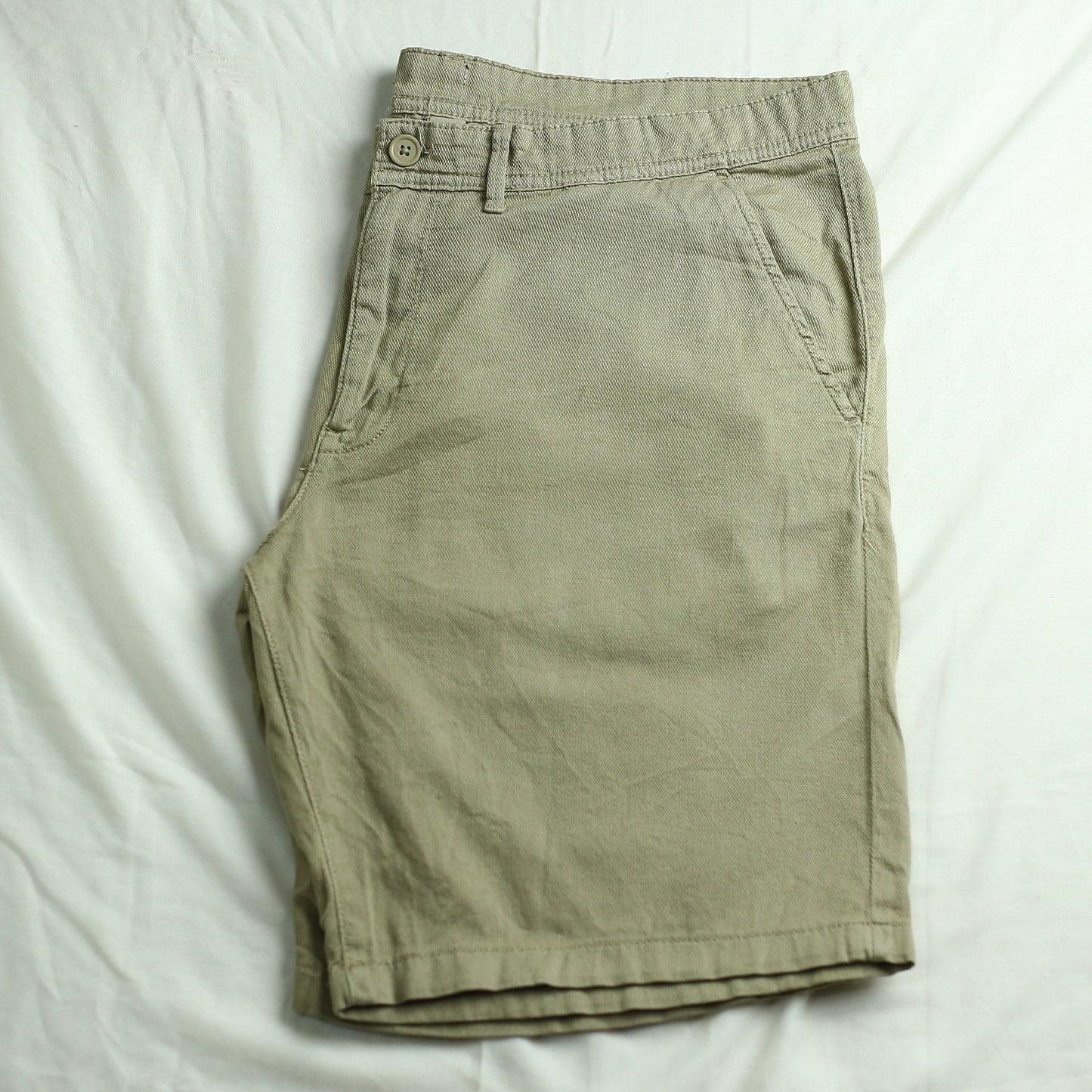 Men's Beige Cotton Shorts