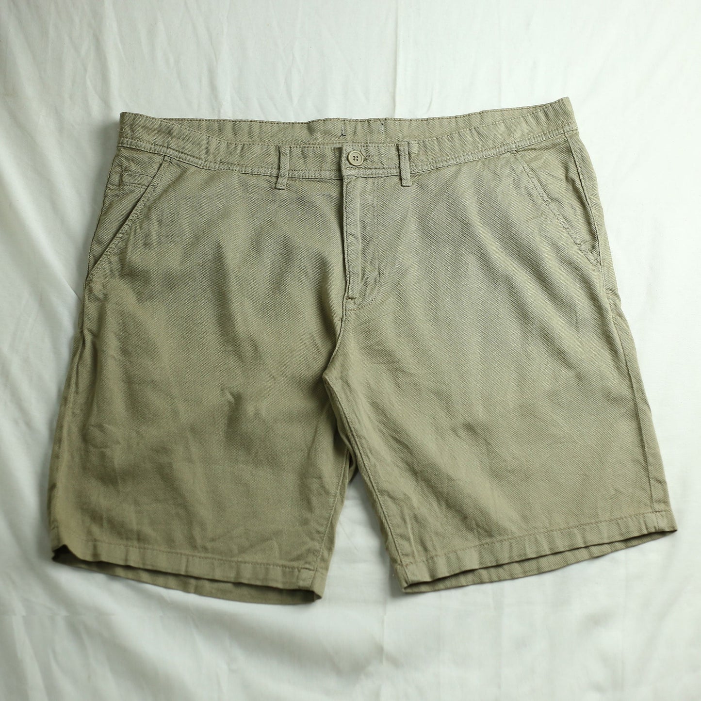 Men's Beige Cotton Shorts