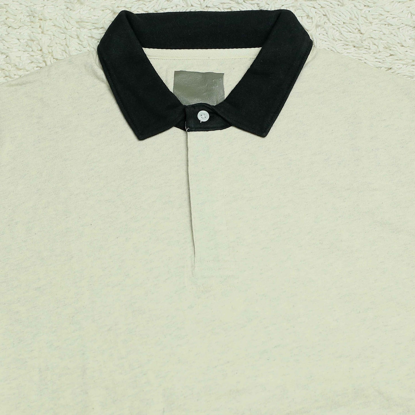 Dk - Polo (Men) T Shirt - Off White With Black Collar