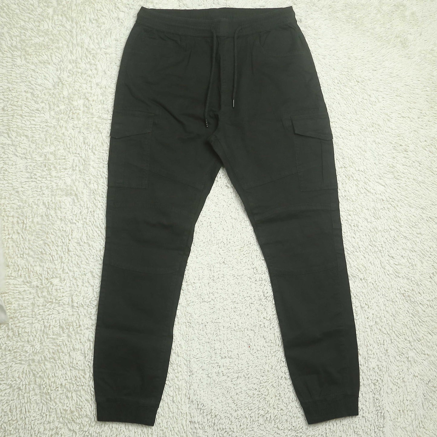 FSBN - Six Pocket Cotton Cargo Joggers Pants (Men) -Minor Fault Jet Black